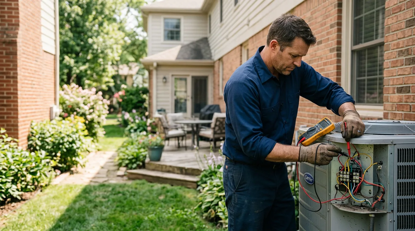 HVAC technician working near Rome City, IN